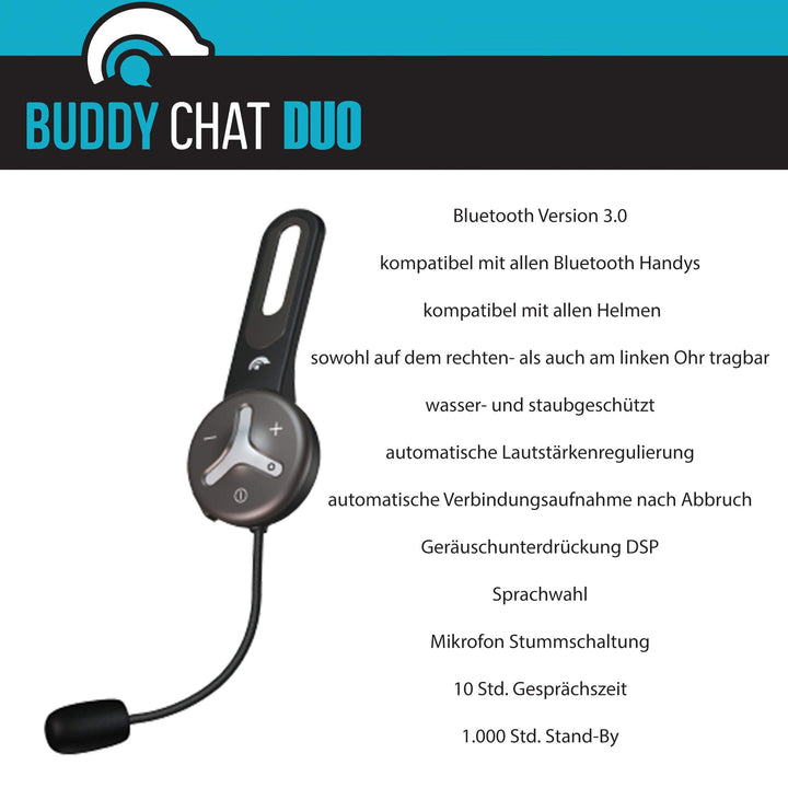 Helm Headset Intercom 2er Set Bluetooth DSP bis 1000m Reichweite - Bild 4