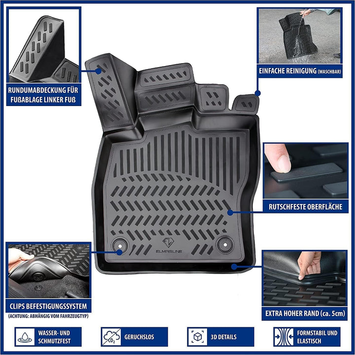 Gummimatten Set Opel Corsa F 2019–2026 Fussmatten &amp; Kofferraumwanne - Bild 4