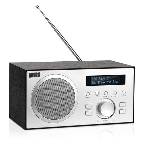 DAB+ Radio mit Bluetooth Holzgehäuse 5W Lautsprecher Weckfunktion