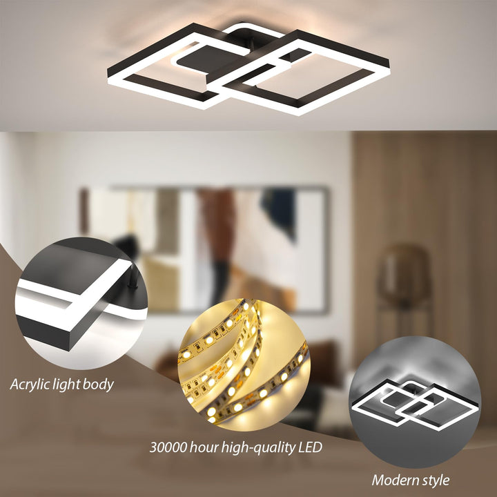 LED Deckenleuchte dimmbar 40W Schwarz mit Fernbedienung Smart Home - Bild 7