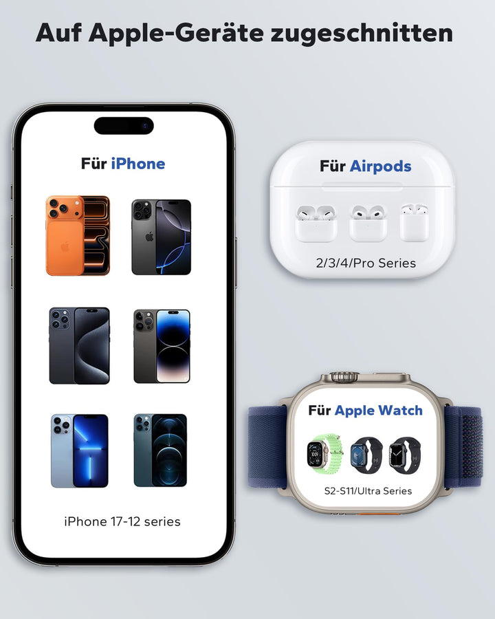 3-in-1 Ladestation iPhone Apple Watch AirPods faltbar 20W - Bild 6