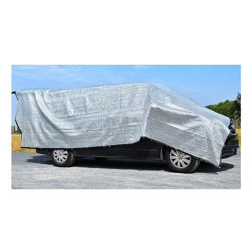 Schattennetz Aluminiumgewebe 4x6 m mit Ösen UV-Schutz 80%