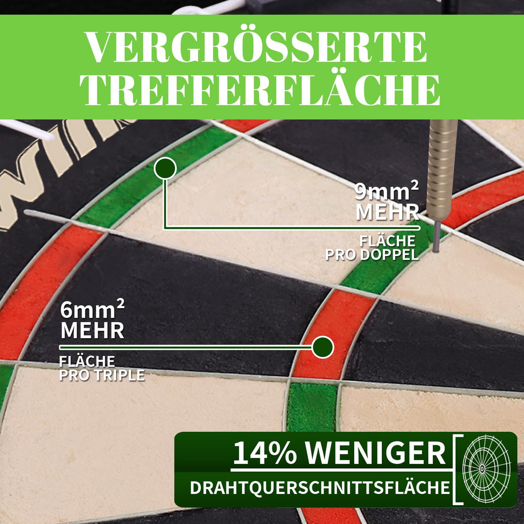 Dartscheibe Sisal Profi-Turniermaß für Steel- und Softdarts - Bild 3