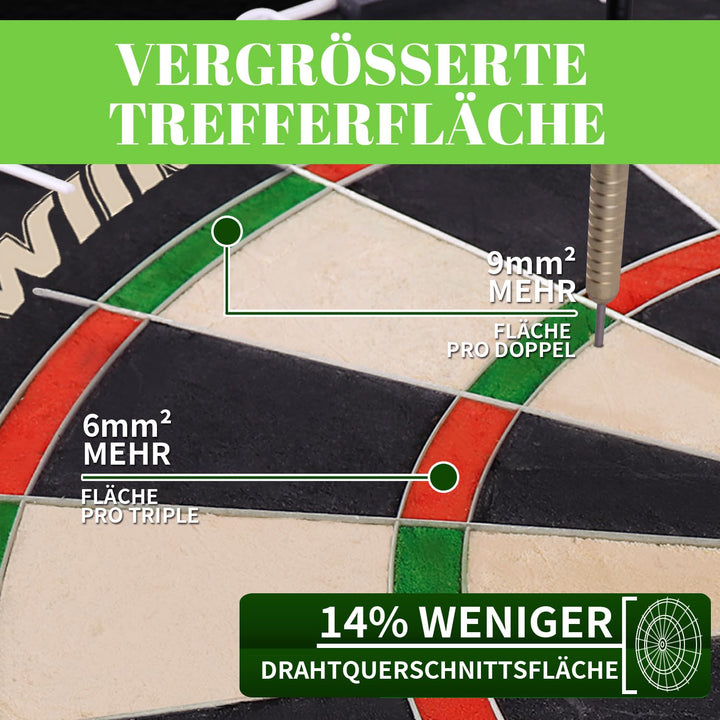 Dartscheibe Sisal Profi-Turniermaß für Steel- und Softdarts - Bild 3