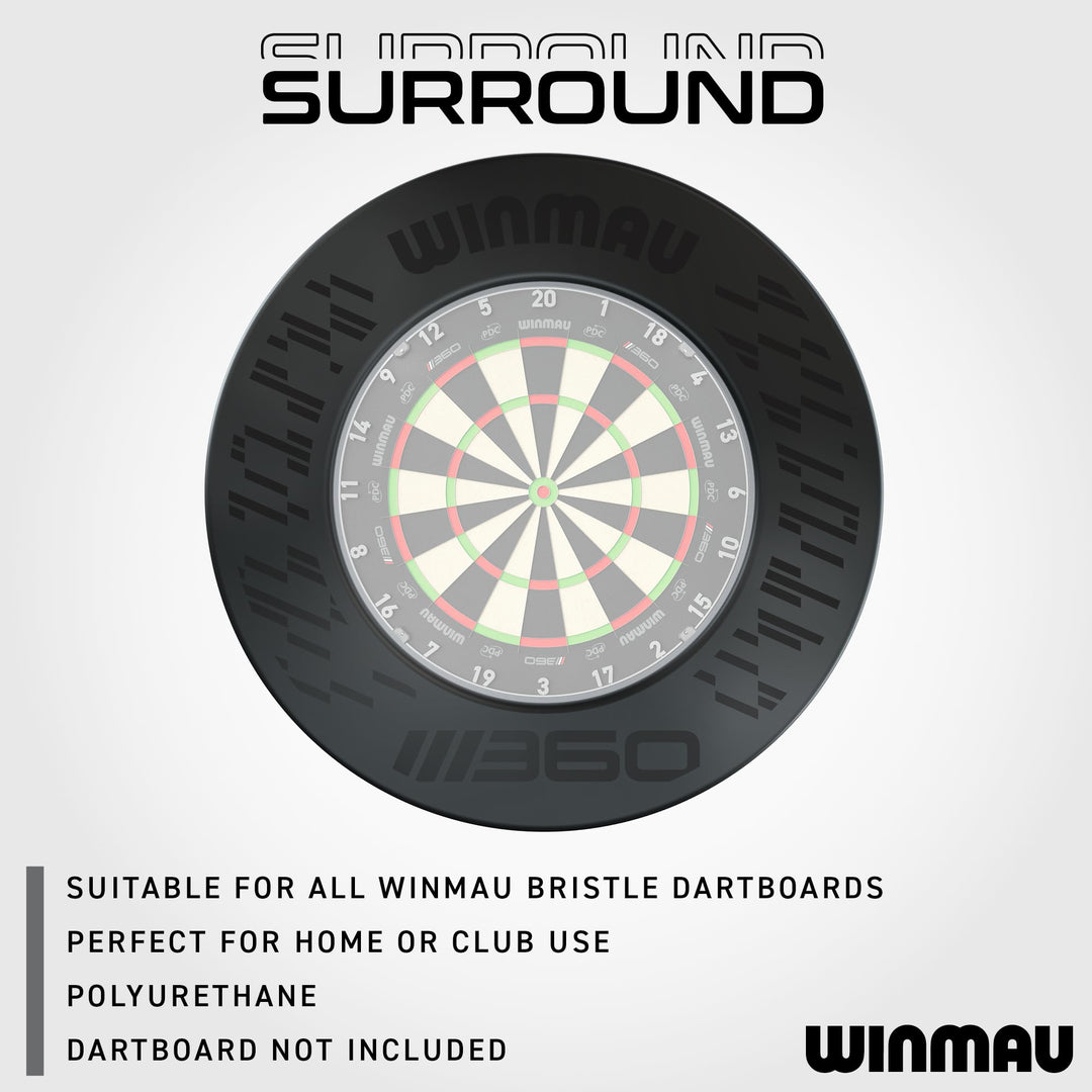 Dart Surround Schutzring schwarz für Dartscheibe aus Polyurethan - Bild 3