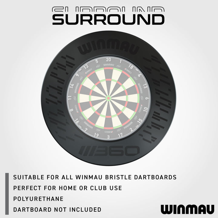 Dart Surround Schutzring schwarz für Dartscheibe aus Polyurethan - Bild 3