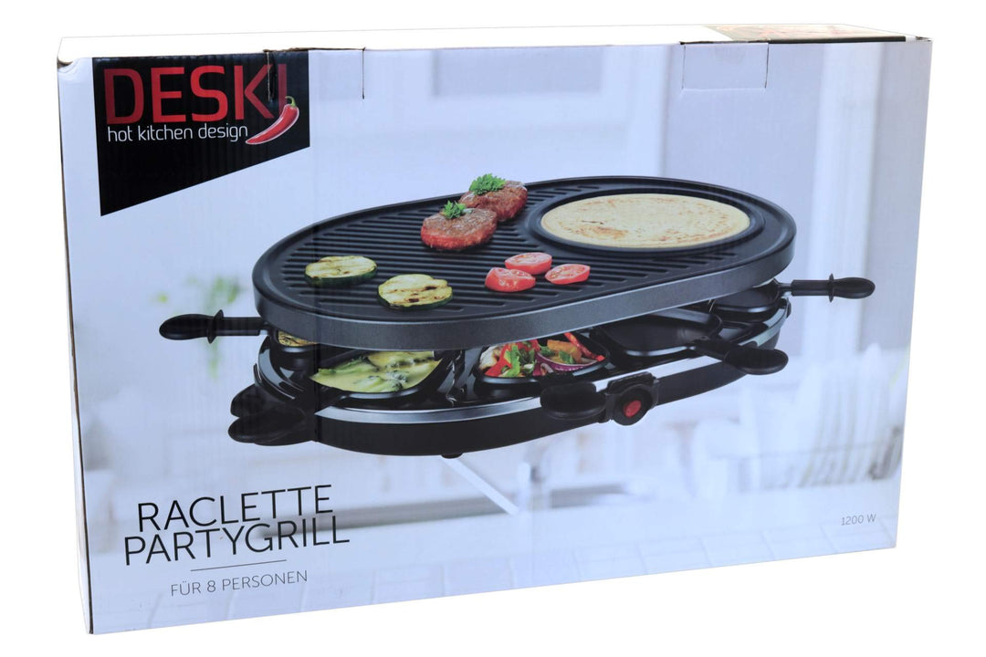 Raclettegrill 8 Personen 1200W oval Antihaft Tischgrill - Bild 7