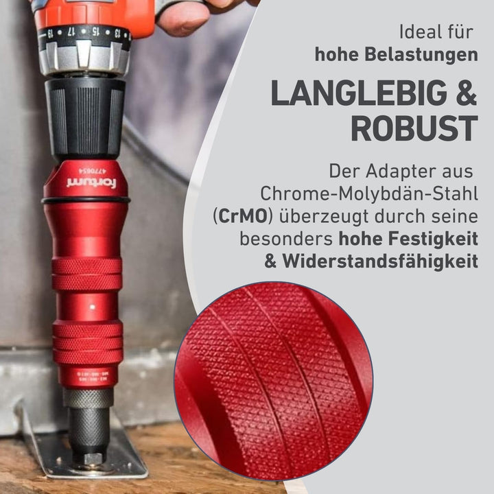 Nietmutternaufsatz für Akkuschrauber M3-M8 Alu Stahl Edelstahl - Bild 6