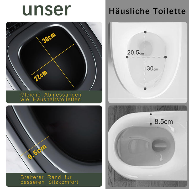Faltbare Campingtoilette XXL 40cm Höhe mit 20 Müllbeuteln - Bild 3