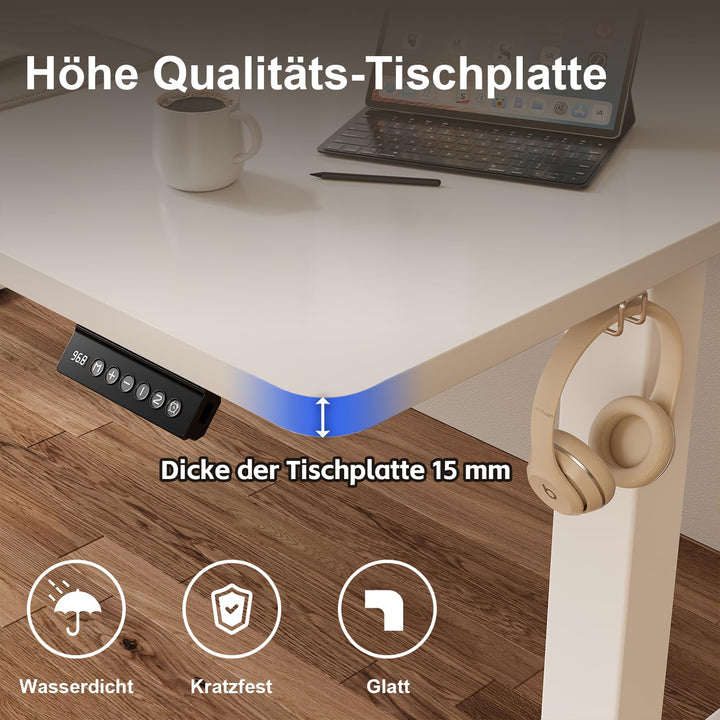 Höhenverstellbarer Schreibtisch elektrisch 110x53 cm mit Memory-Funktion - Bild 6