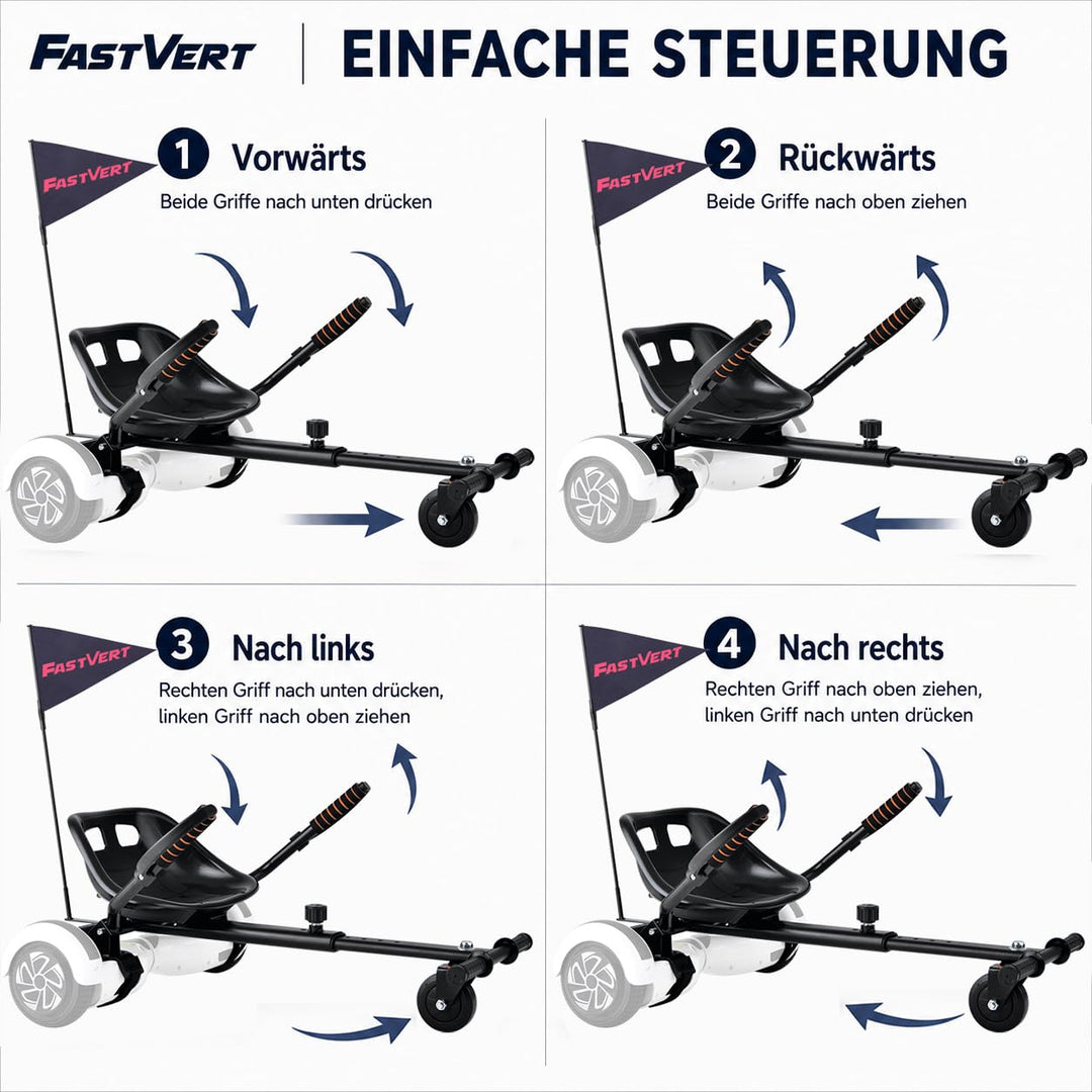 Hoverkart Sitz für Hoverboard verstellbar 68-88 cm bis 100 kg - Bild 8