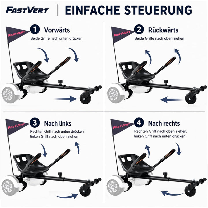 Hoverkart Sitz für Hoverboard verstellbar 68-88 cm bis 100 kg - Bild 8