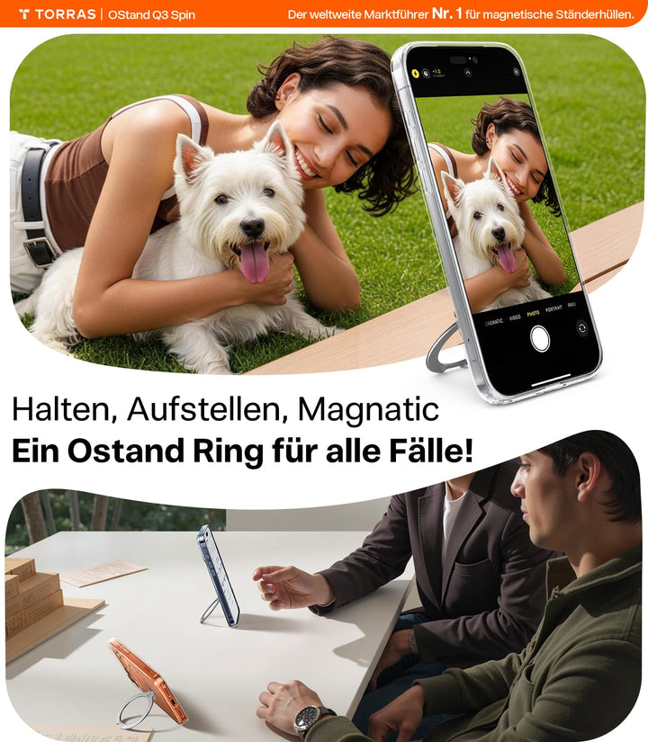 iPhone 17 Pro Hülle transparent mit 360° Ständer &amp; MagSafe - Bild 3