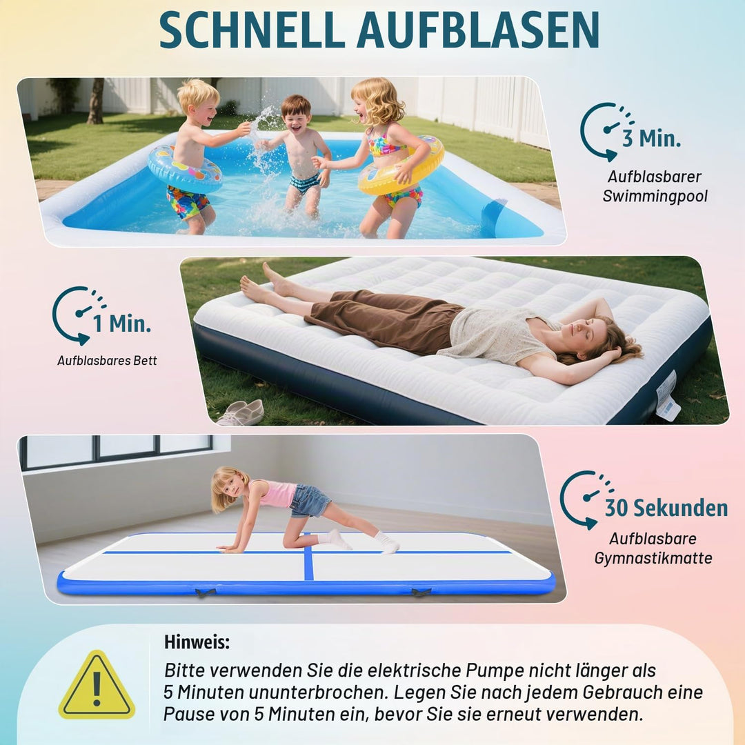 Elektrische Luftpumpe 500W für SUP Board und Gymnastikmatte - Bild 2