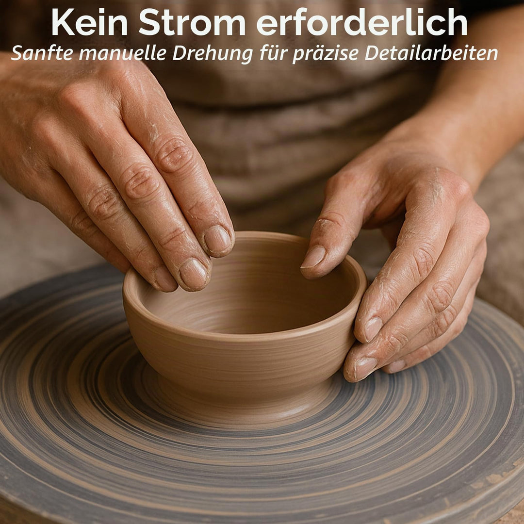 Töpferscheibe drehbar 30cm Eisen mit Kugellager für Keramik - Bild 4