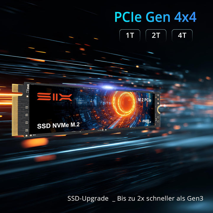 NVMe M.2 SSD PCIe 4.0 1TB 2280 mit Heatsink für PS5 PC Laptop - Bild 3