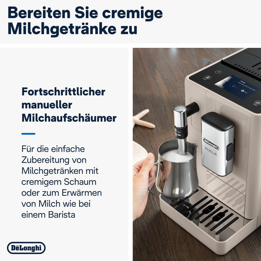 Kaffeevollautomat 8 Getränke Touch-Display Bohnenwechsel kompakt Beige - Bild 5
