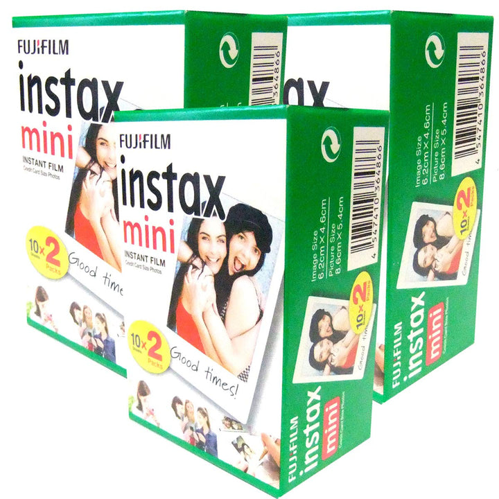 Sofortbildfilm Instax Mini ISO 800 60 Aufnahmen Kreditkartenformat