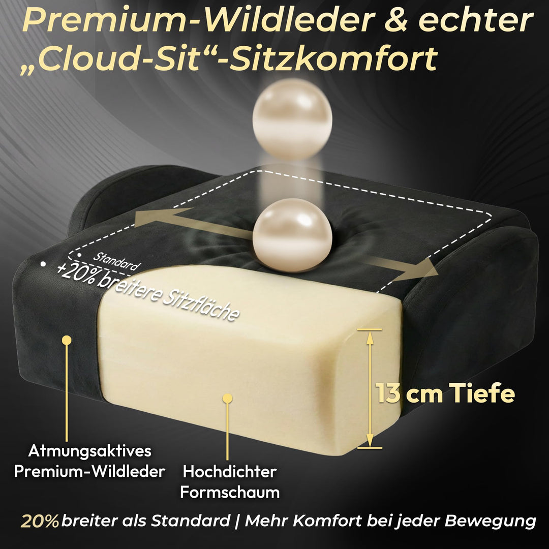 Gaming Stuhl Wildlederimitat ergonomisch 200kg mit Fussstuetze schwarz - Bild 5