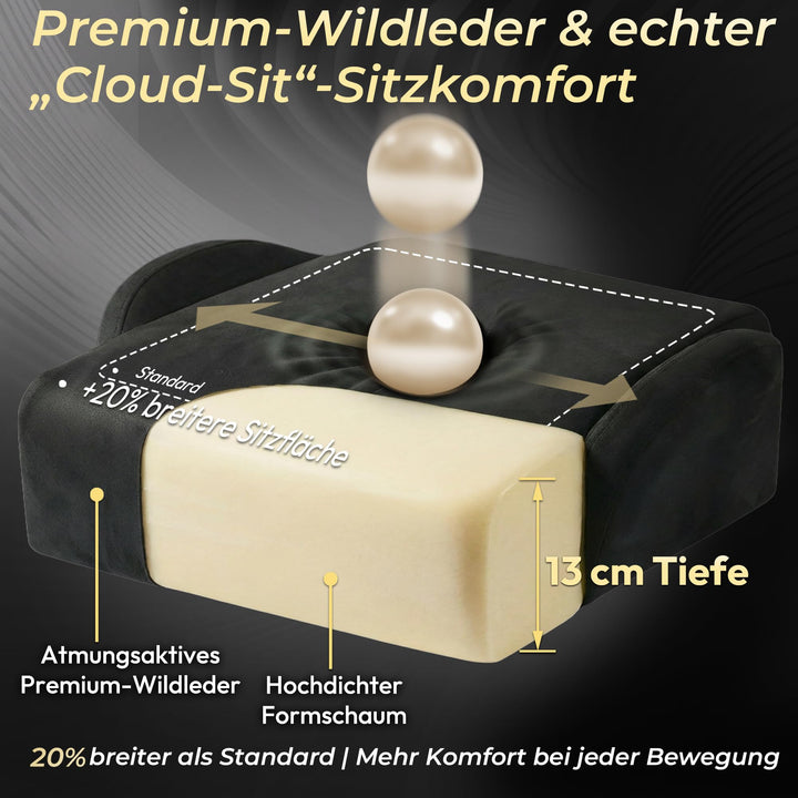 Gaming Stuhl Wildlederimitat ergonomisch 200kg mit Fussstuetze schwarz - Bild 5