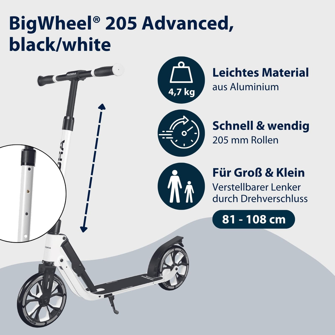 Tretroller Aluminium 205mm Räder klappbar bis 100 kg für Erwachsene - Bild 2