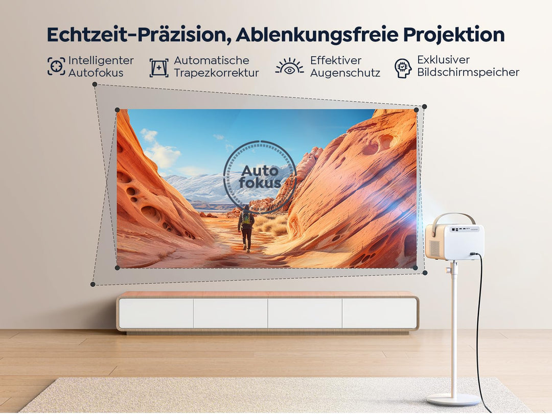 Beamer Full HD 1080P mit Autofokus, WiFi6, Dolby 20W, Netflix - Bild 4