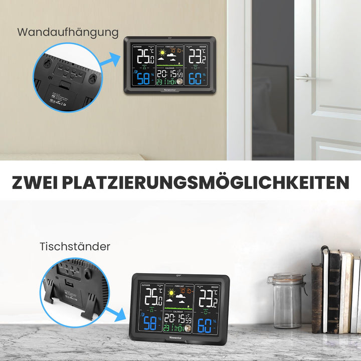 Wetterstation Funk mit Aussensensor DCF-Uhr 330° Ablesbarkeit - Bild 9