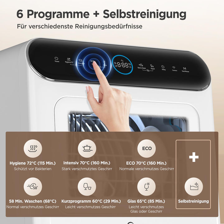 Tischgeschirrspüler Mini 3 Maßgedecke mit Wassertank &amp; App-Steuerung - Bild 7