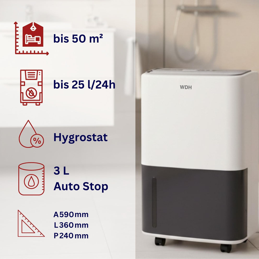 Luftentfeuchter Bautrockner 25 L/Tag mit Timer und Hygrostat - Bild 6