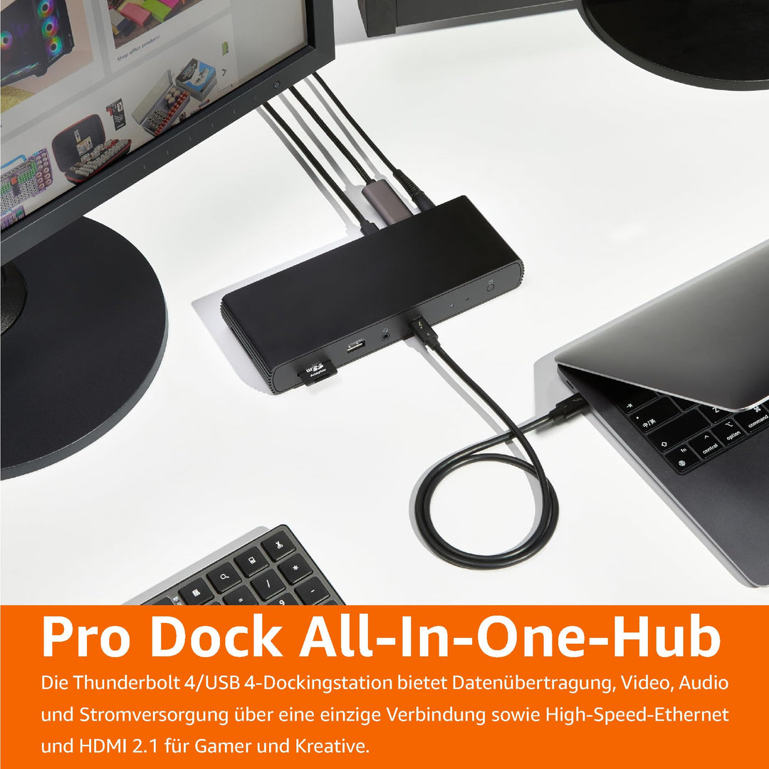 Thunderbolt 4 Dockingstation Dual-4K HDMI 2.1 USB-A RJ45 96W - Bild 7