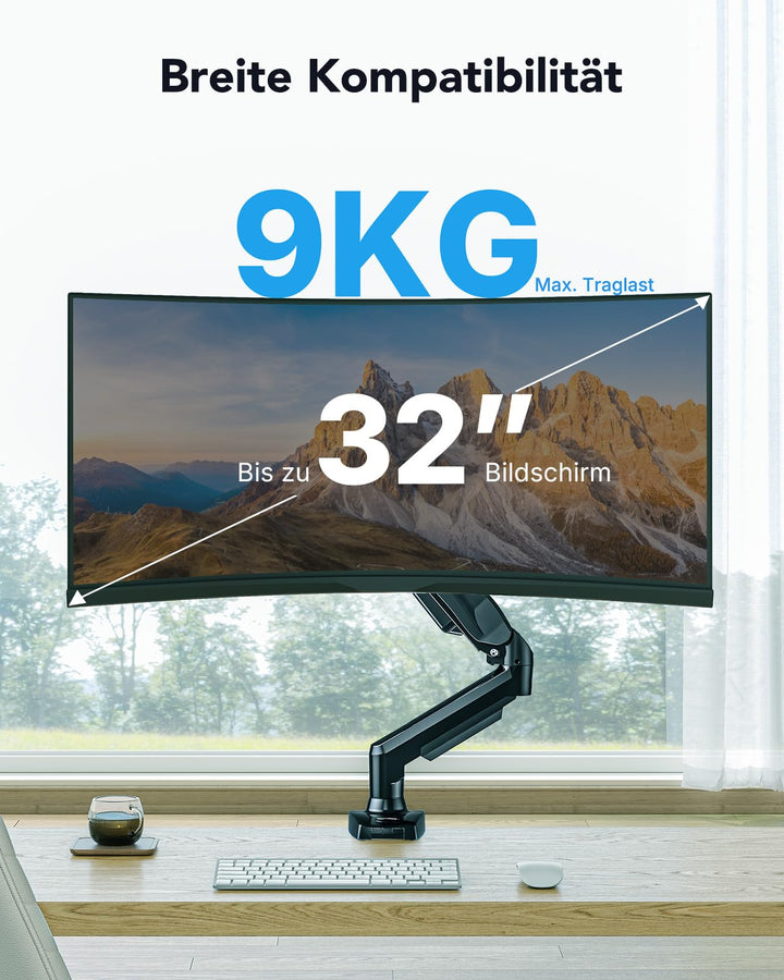 Monitorarm 13–32 Zoll VESA 75/100 mm höhenverstellbar bis 9 kg - Bild 2
