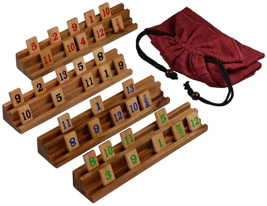 Rummy Legespiel Holz mit 108 Spielsteinen für 2–4 Spieler - Bild 5