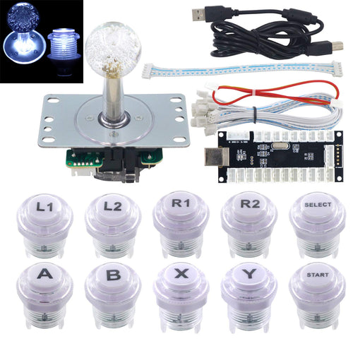 Arcade DIY Kit LED Joystick & 10 Tasten USB Encoder für PC Retropie