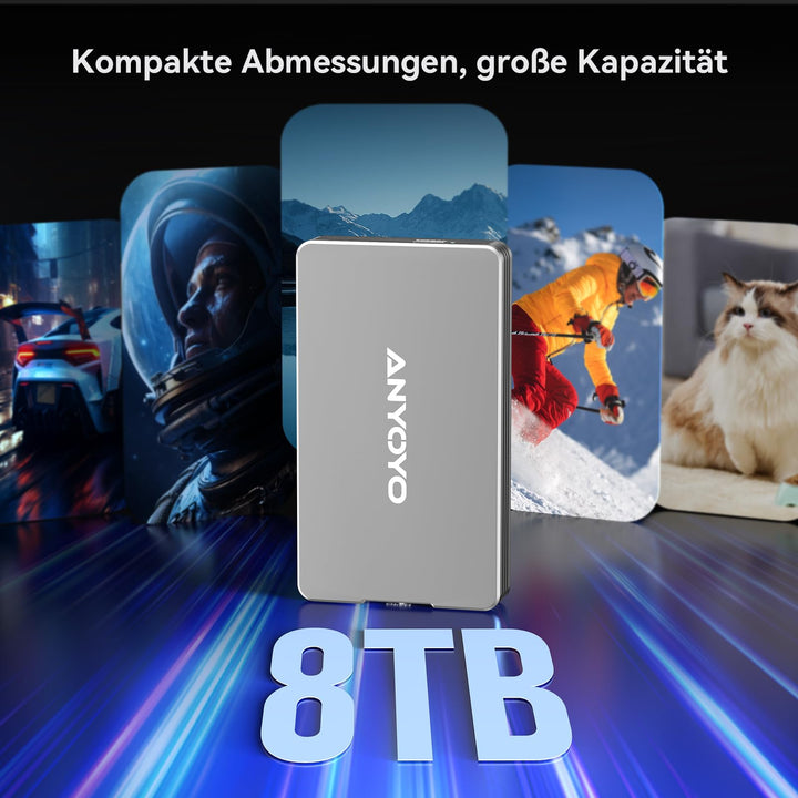 M.2 NVMe SSD Gehäuse 40 Gbps USB4 Aluminium für PCIe 2280 - Bild 6