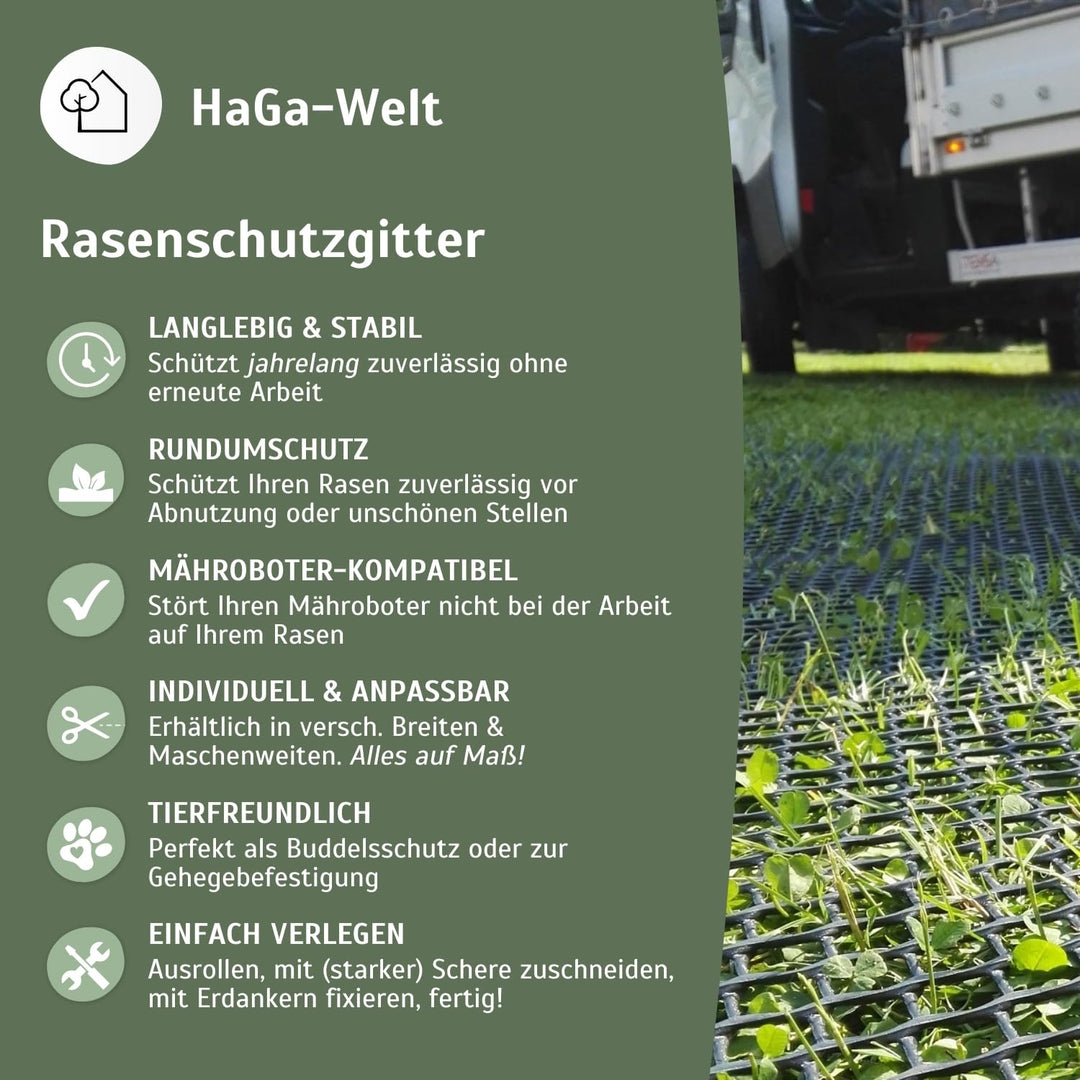 Rasenschutzgitter Kunststoff HD-PE 1,3 x 5 m befahrbar - Bild 4