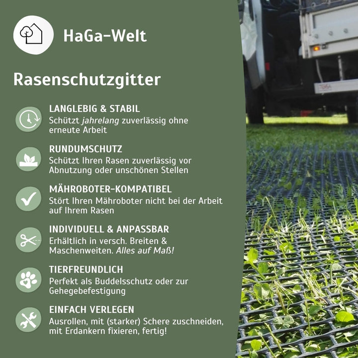 Rasenschutzgitter Kunststoff HD-PE 1,3 x 5 m befahrbar - Bild 4