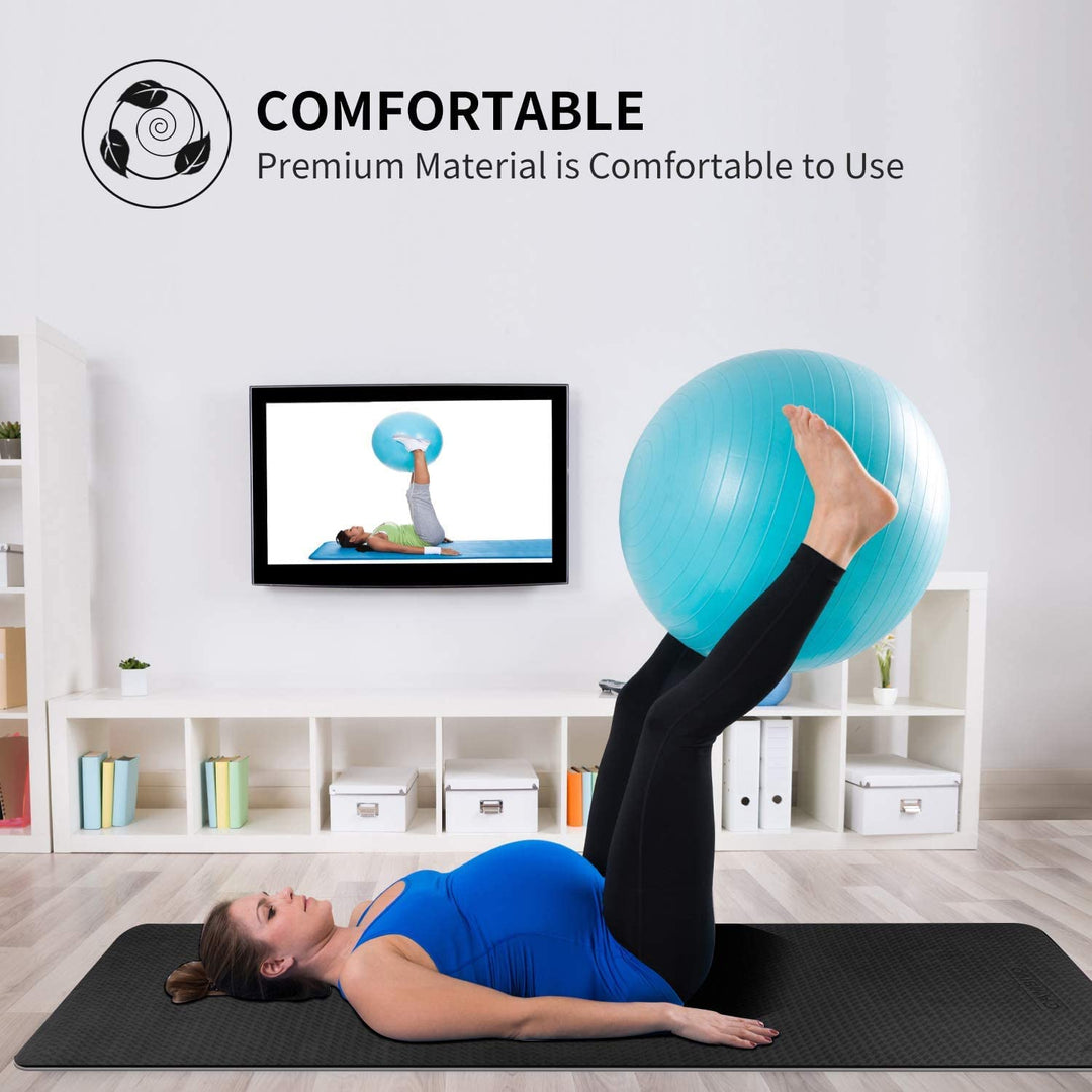 Yogamatte XXL 213x81 cm TPE 6mm rutschfest gelenkschonend - Bild 6