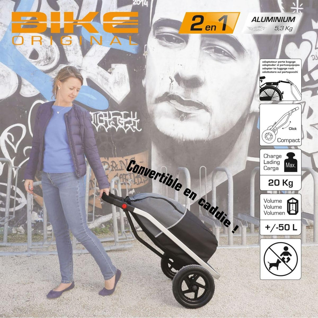 Fahrrad-Taschenhalter für Einkaufskörbe und Taschen, schwarz - Bild 4