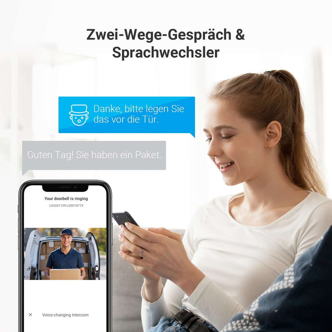 Video-Türsprechanlage WiFi mit 7" Touchscreen und Fernentriegelung - Bild 6