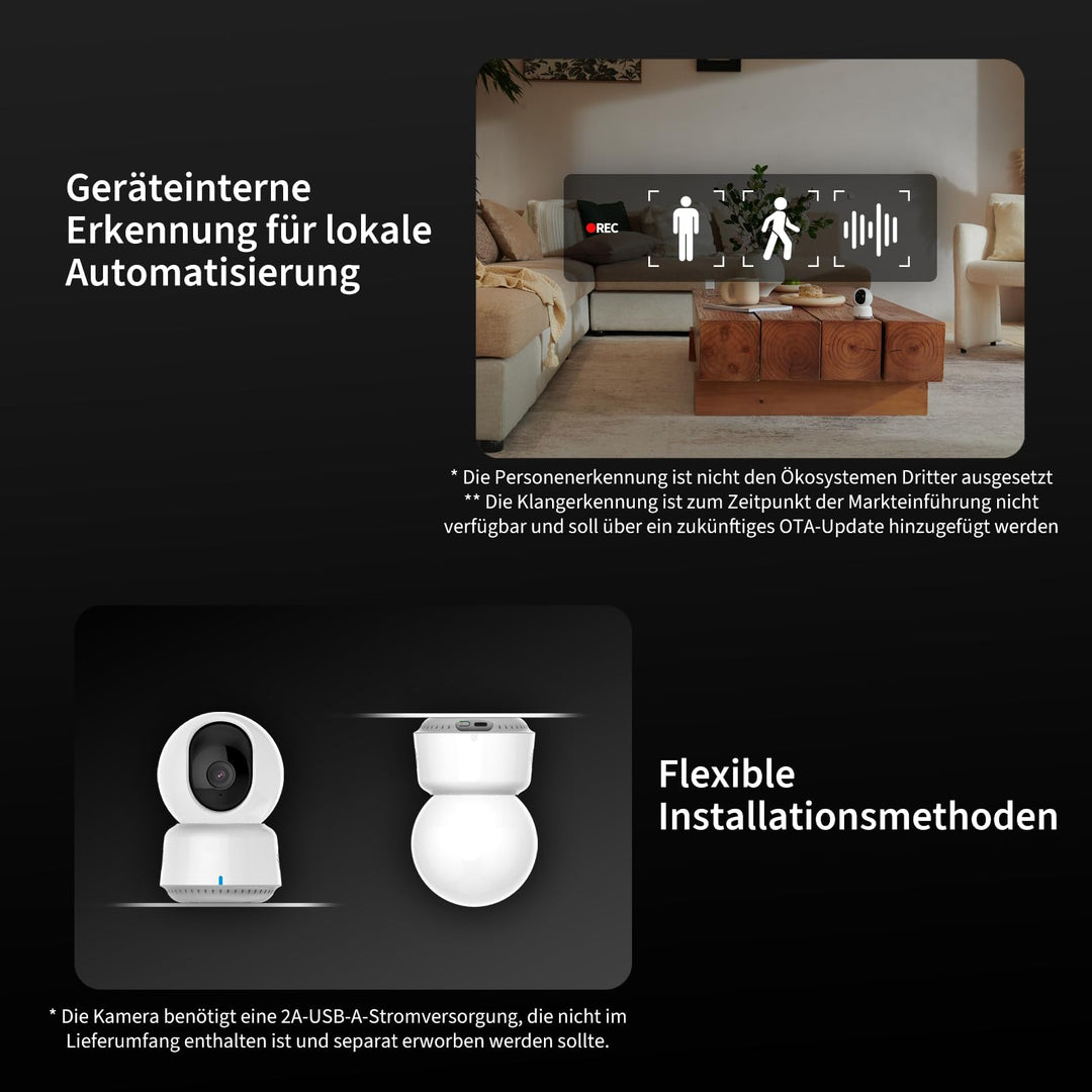 Überwachungskamera Indoor 2K 360° mit HomeKit &amp; Wi-Fi 6 - Bild 7