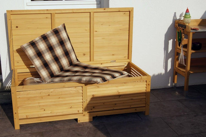 Holz Auflagenbox Garten Kiefernholz imprägniert 140x65x46 cm - Bild 4
