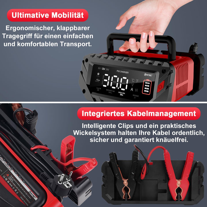 Batterieladegerät KFZ 6V/12V/24V 30A für Lithium und Blei-Säure - Bild 10
