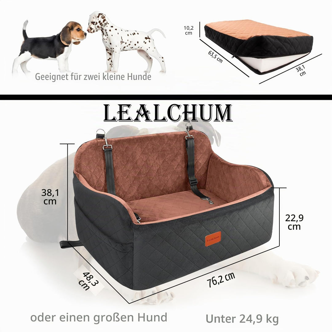 Hunde-Autositz Mittelgrosse Hunde Memory-Schaum mit Sicherheitsleine - Bild 2
