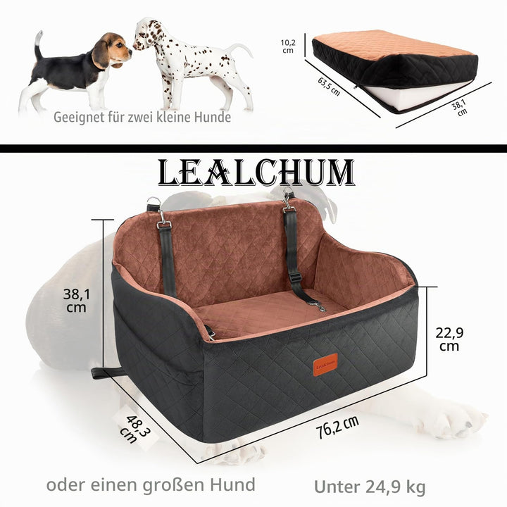 Hunde-Autositz Mittelgrosse Hunde Memory-Schaum mit Sicherheitsleine - Bild 2
