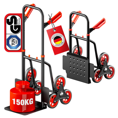 Treppensteiger Sackkarre klappbar Stahl 150 kg TÜV/GS-geprüft