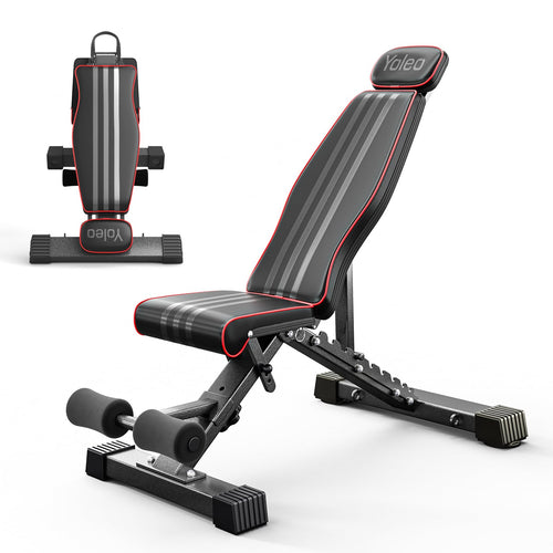 Hantelbank klappbar Stahl 375 kg belastbar 90 Positionen Home Gym