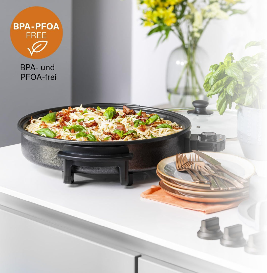 Elektrische Grillpfanne 40 cm 3 L 1500 W mit Glasdeckel - Bild 6