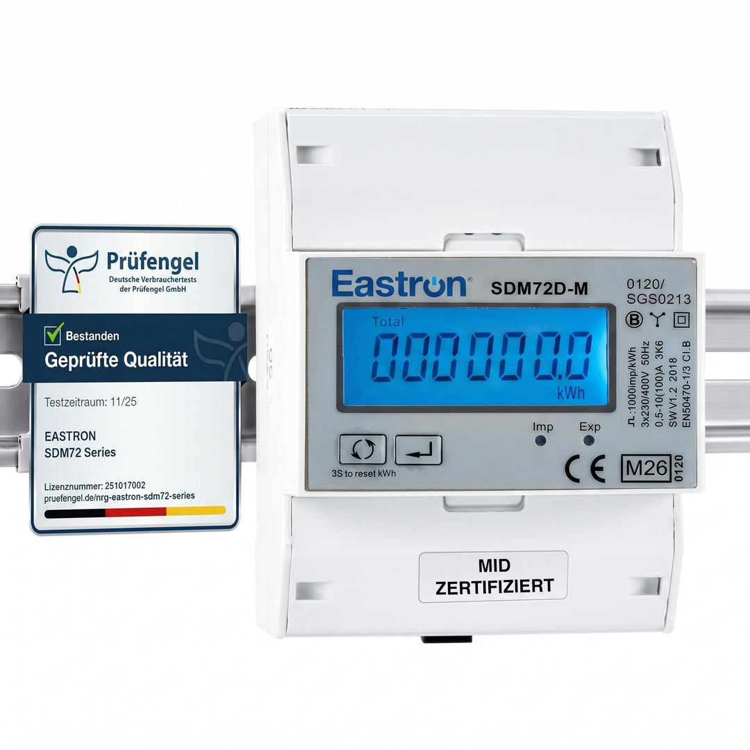 Drehstromzähler 3-Phasen bidirektional RS485 Modbus S0 LCD