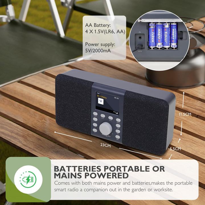 DAB+ Stereo Radio Bluetooth 2,4" Farbdisplay Wecker Sleep-Timer - Bild 7