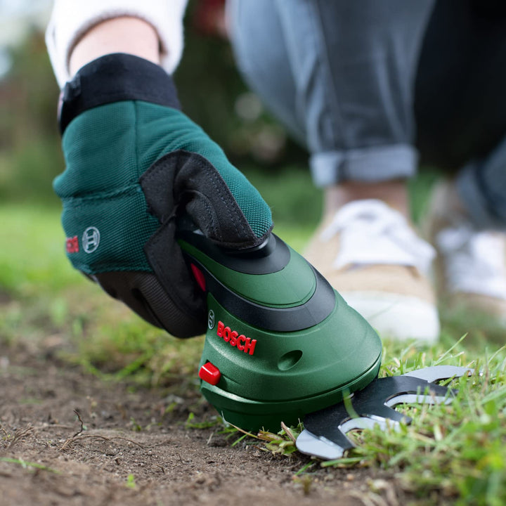 Akku-Gras- und Strauchschere 3,6V Set mit Grasscherblatt und Handschuhen - Bild 2